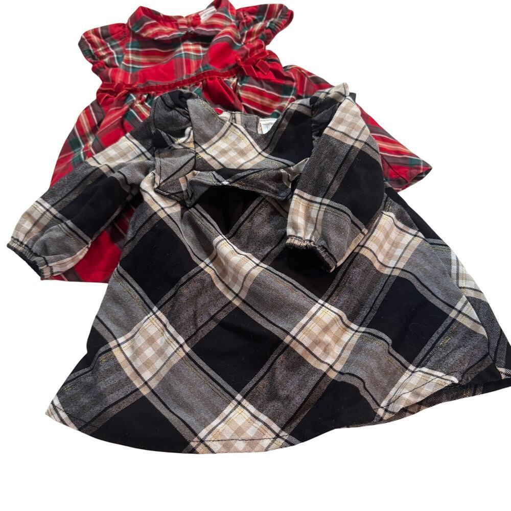 Carter’s 3M Baby Girl Plaid Dress Bundle - Set of 2